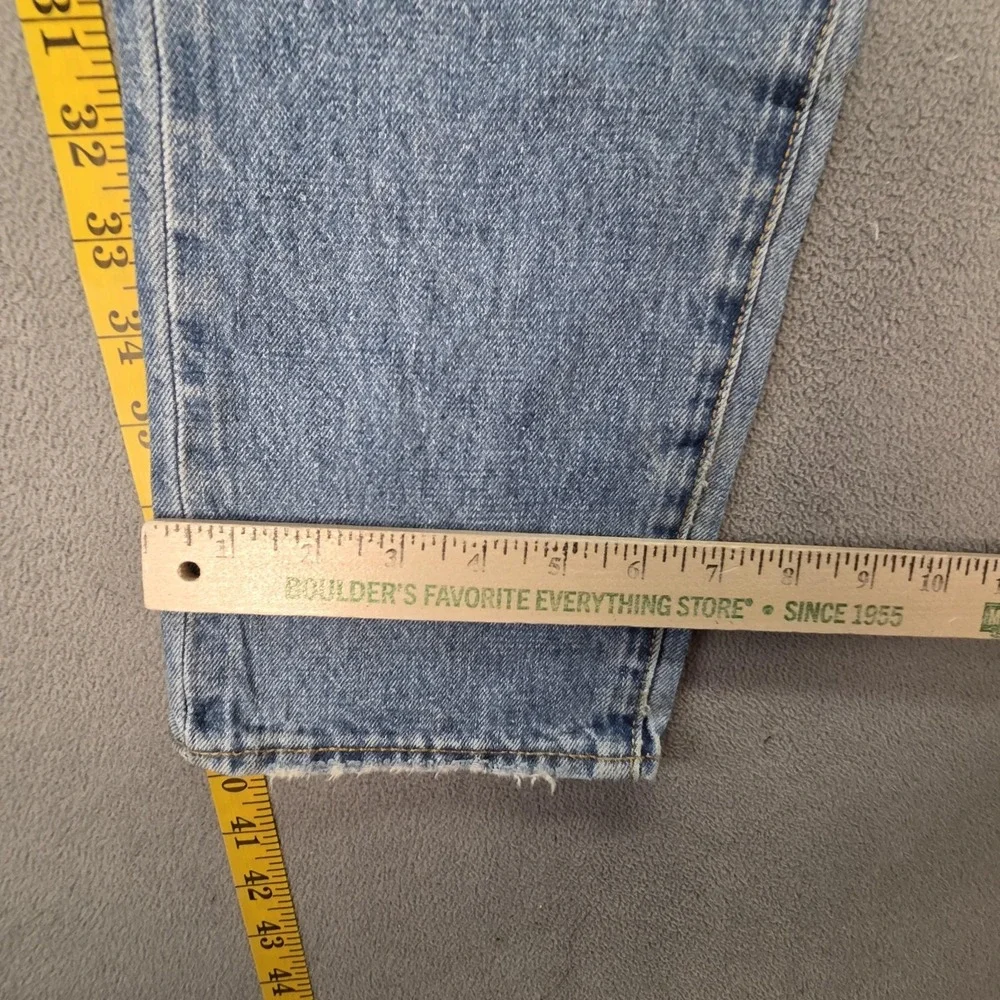 Levis 501 Jeans Mens Selvedge Blue Light Wash Slim Whiskers Thrashed‎ Fits 31x31